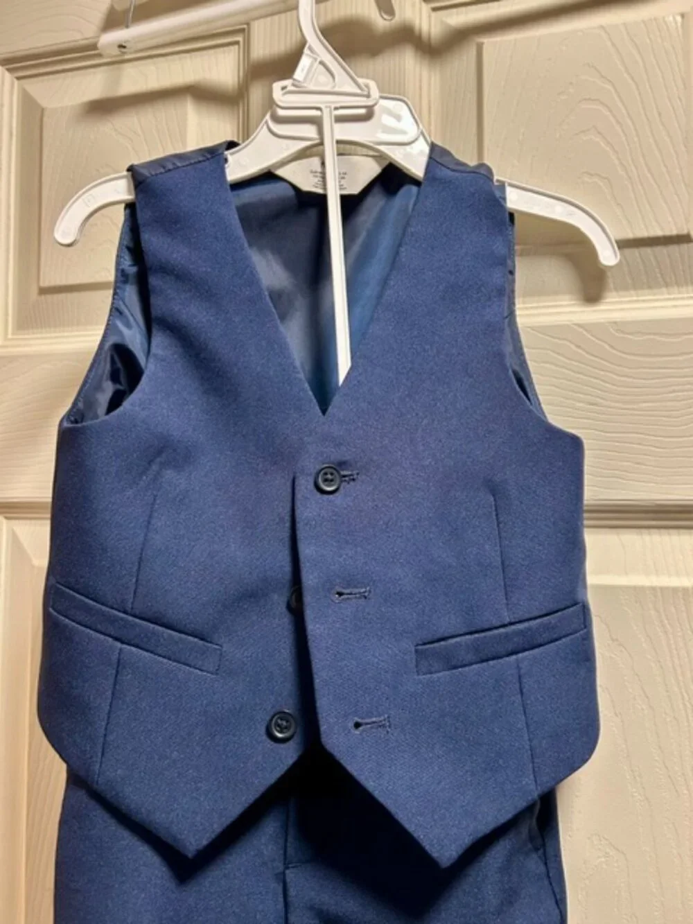 H&M Navy Blue Boys Dress Vest and Pants Set